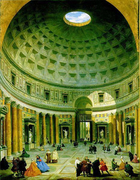 Giovanni Paolo Pannini The interior of the Pantheon France oil painting art